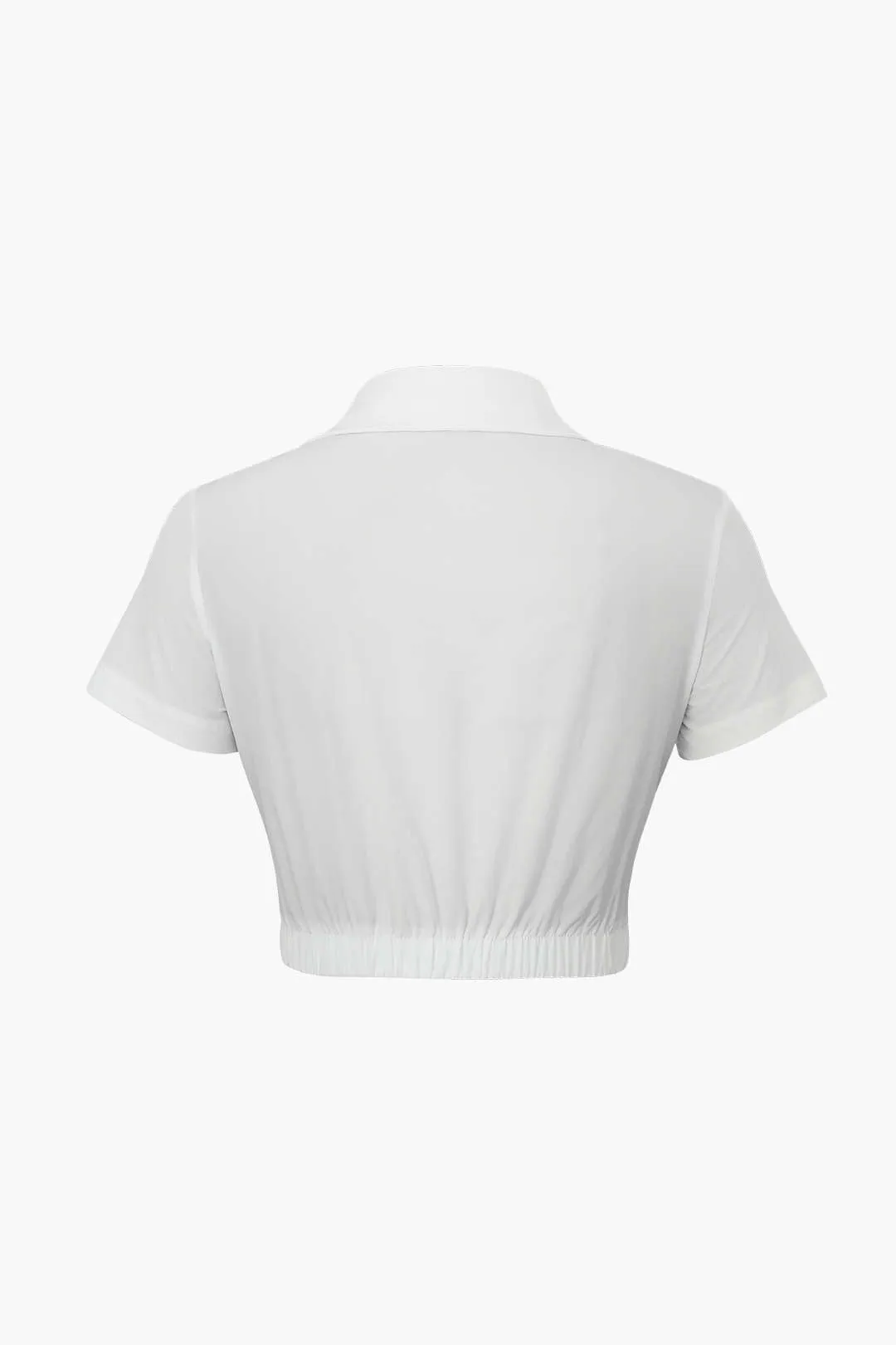 Viridis - Modern Twist Style Woman's Cropped Shirt