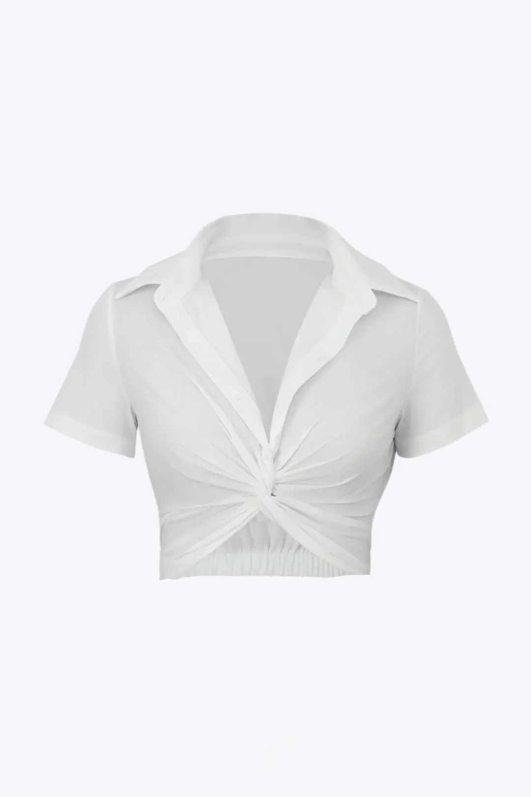 Viridis - Modern Twist Style Woman's Cropped Shirt