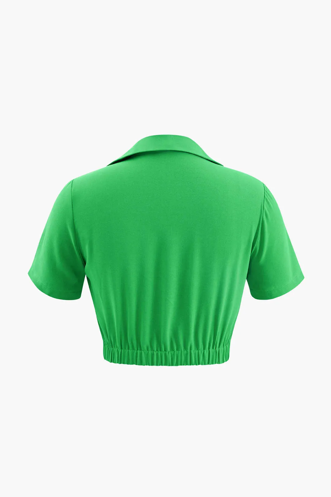 Viridis - Modern Twist Style Woman's Cropped Shirt