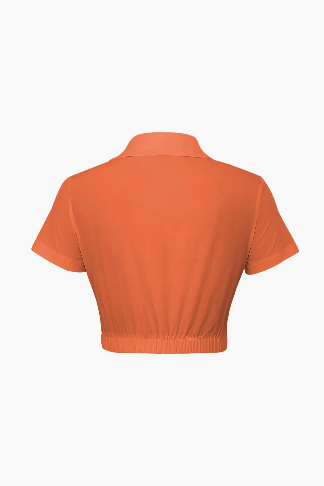 Viridis - Modern Twist Style Woman's Cropped Shirt