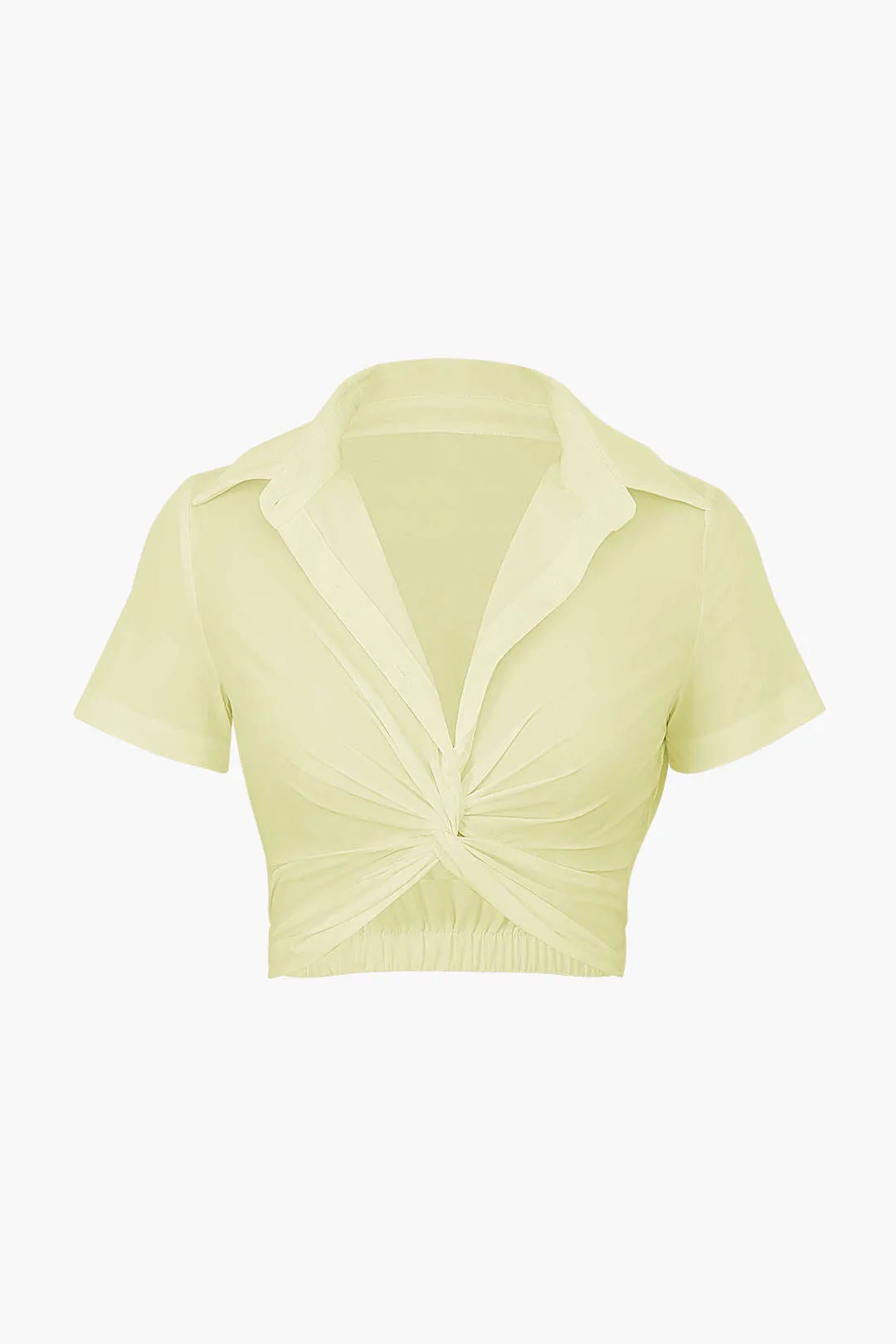 Viridis - Modern Twist Style Woman's Cropped Shirt
