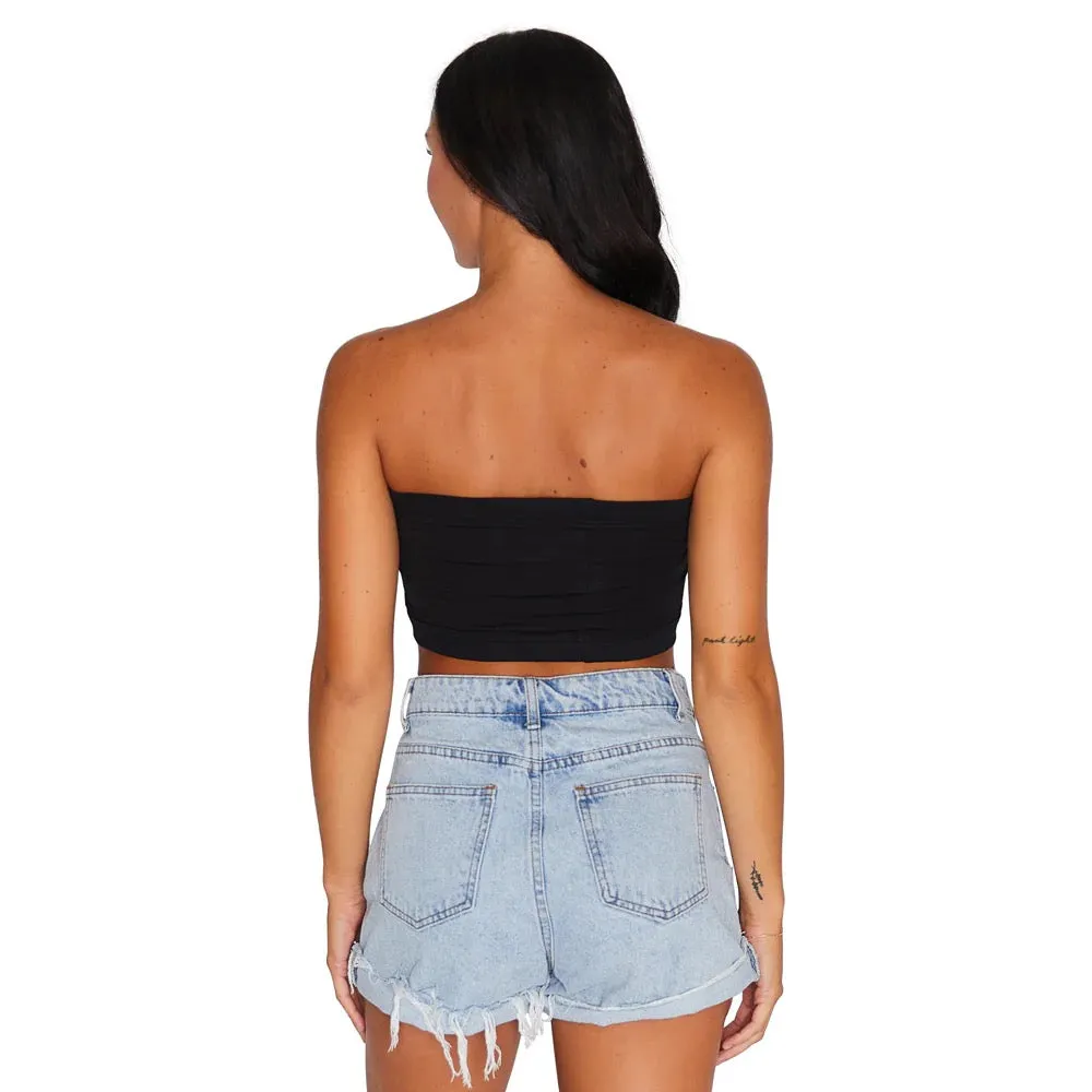 West Chester University Black Bandeau Top