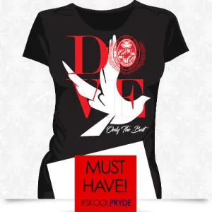 WESTERN HS | BIG DOVE LOVE Black Ladies Tees (DK)