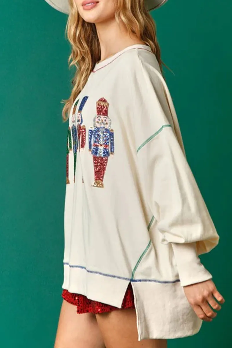 WH602 Sequins Holiday Sweatshirt