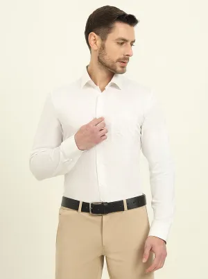 White Checked Slim Fit Formal Shirt | JadeBlue