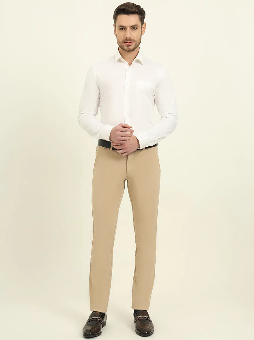 White Checked Slim Fit Formal Shirt | JadeBlue