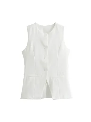 White Cotton Vest