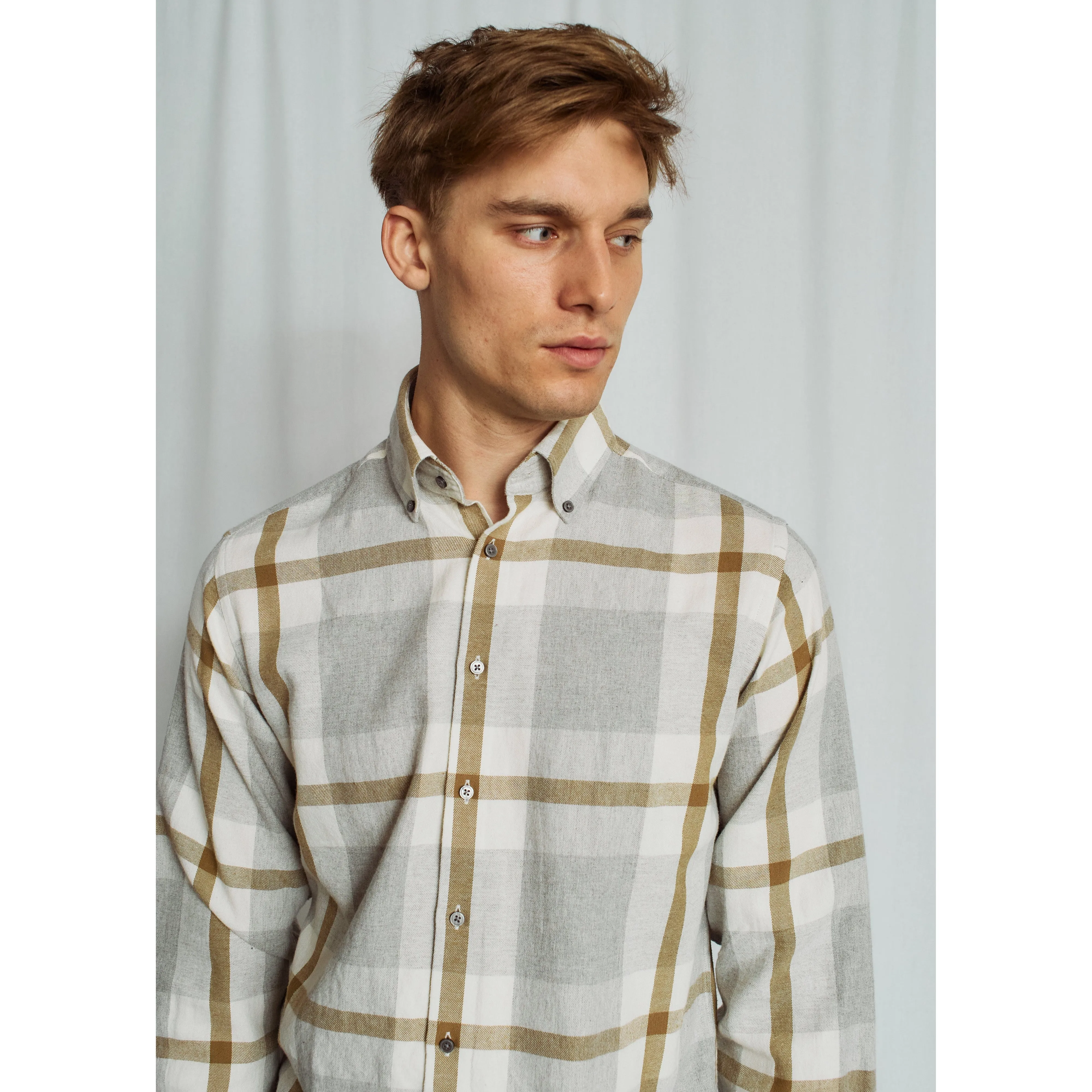 WILTON MODERN CHECK SHIRT BRUSHED FINISH