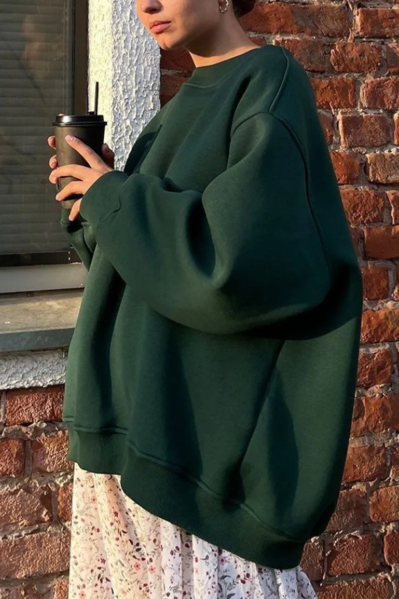 WJ0195 Fleece Oversized Sweatshirt