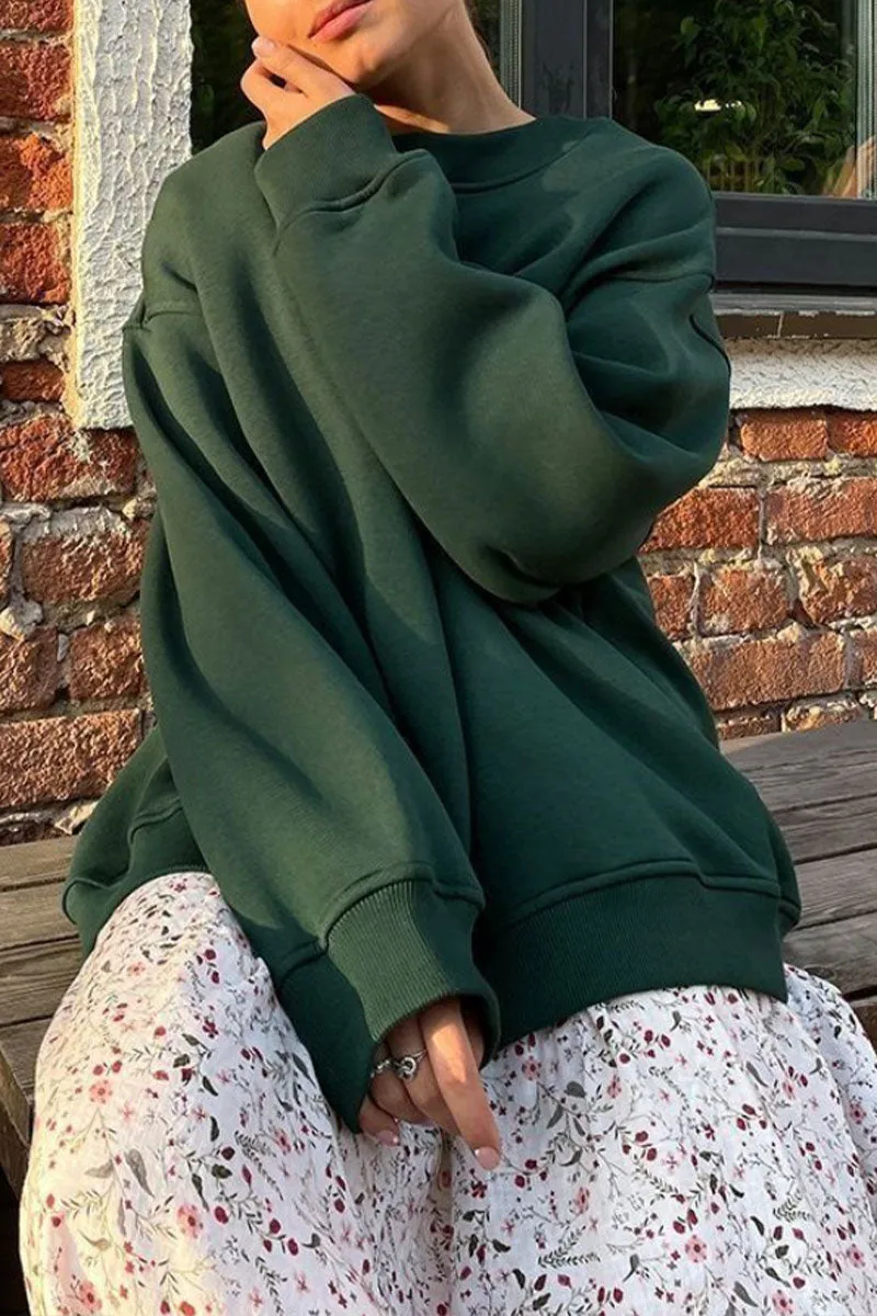 WJ0195 Fleece Oversized Sweatshirt