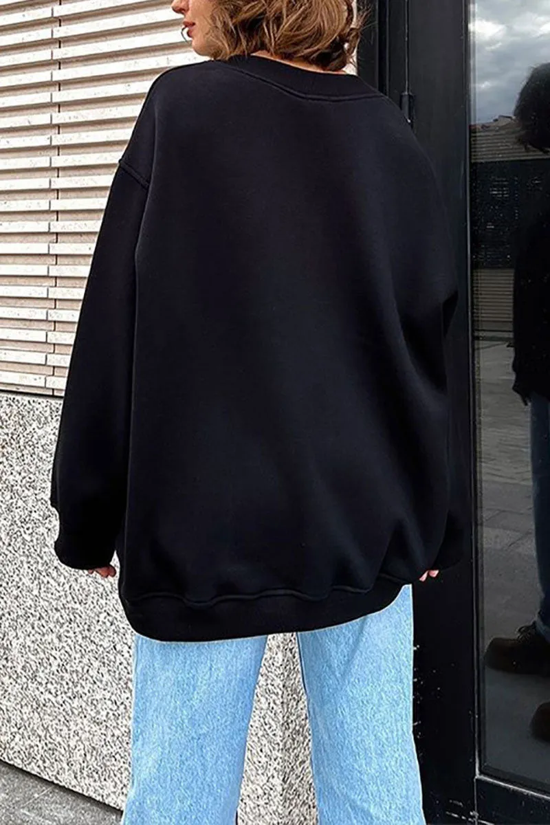 WJ0195 Fleece Oversized Sweatshirt