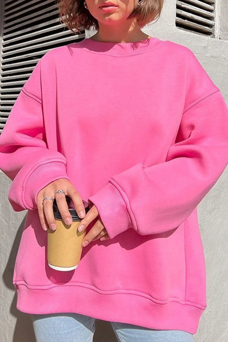WJ0195 Fleece Oversized Sweatshirt