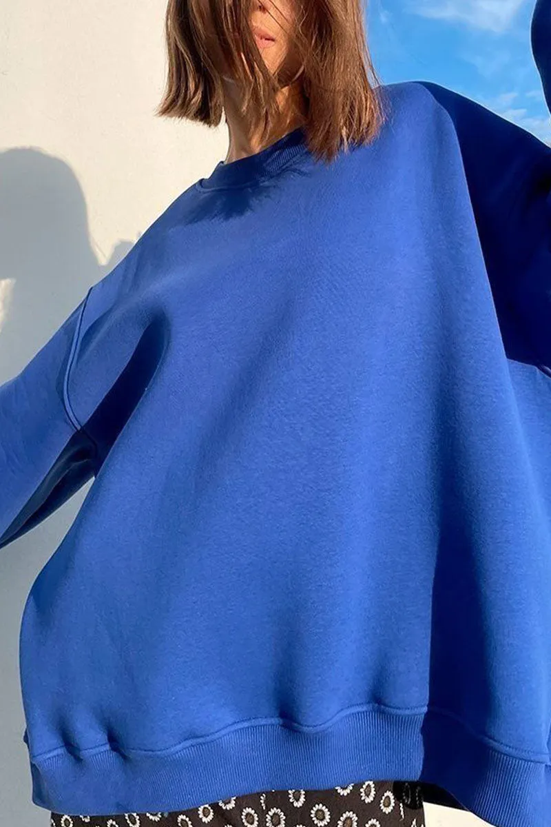WJ0195 Fleece Oversized Sweatshirt