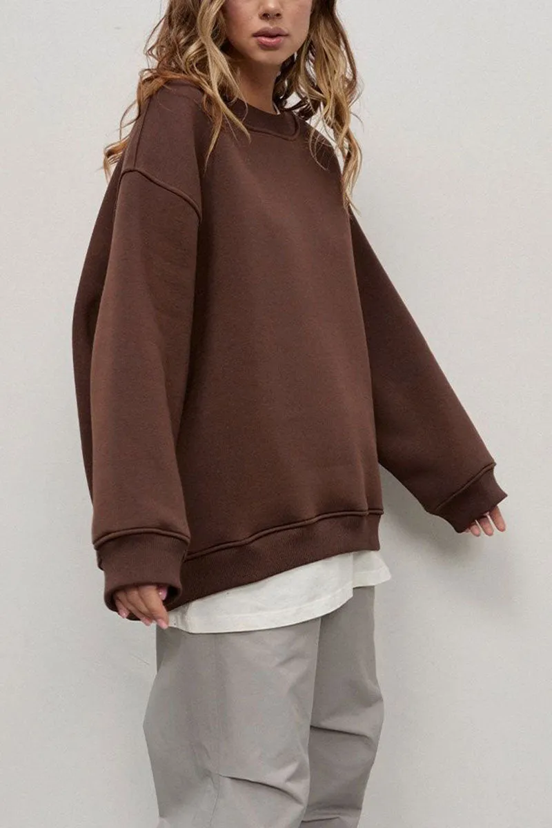 WJ0195 Fleece Oversized Sweatshirt