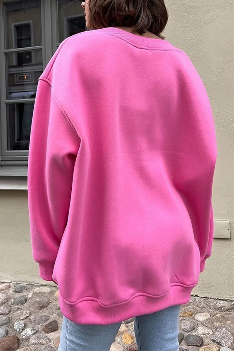 WJ0195 Fleece Oversized Sweatshirt