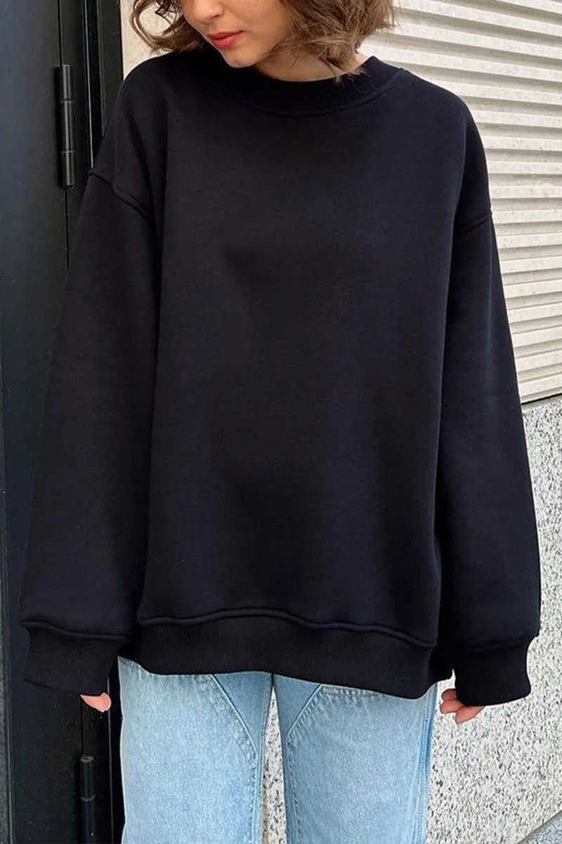 WJ0195 Fleece Oversized Sweatshirt