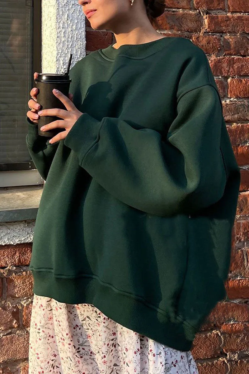 WJ0195 Fleece Oversized Sweatshirt