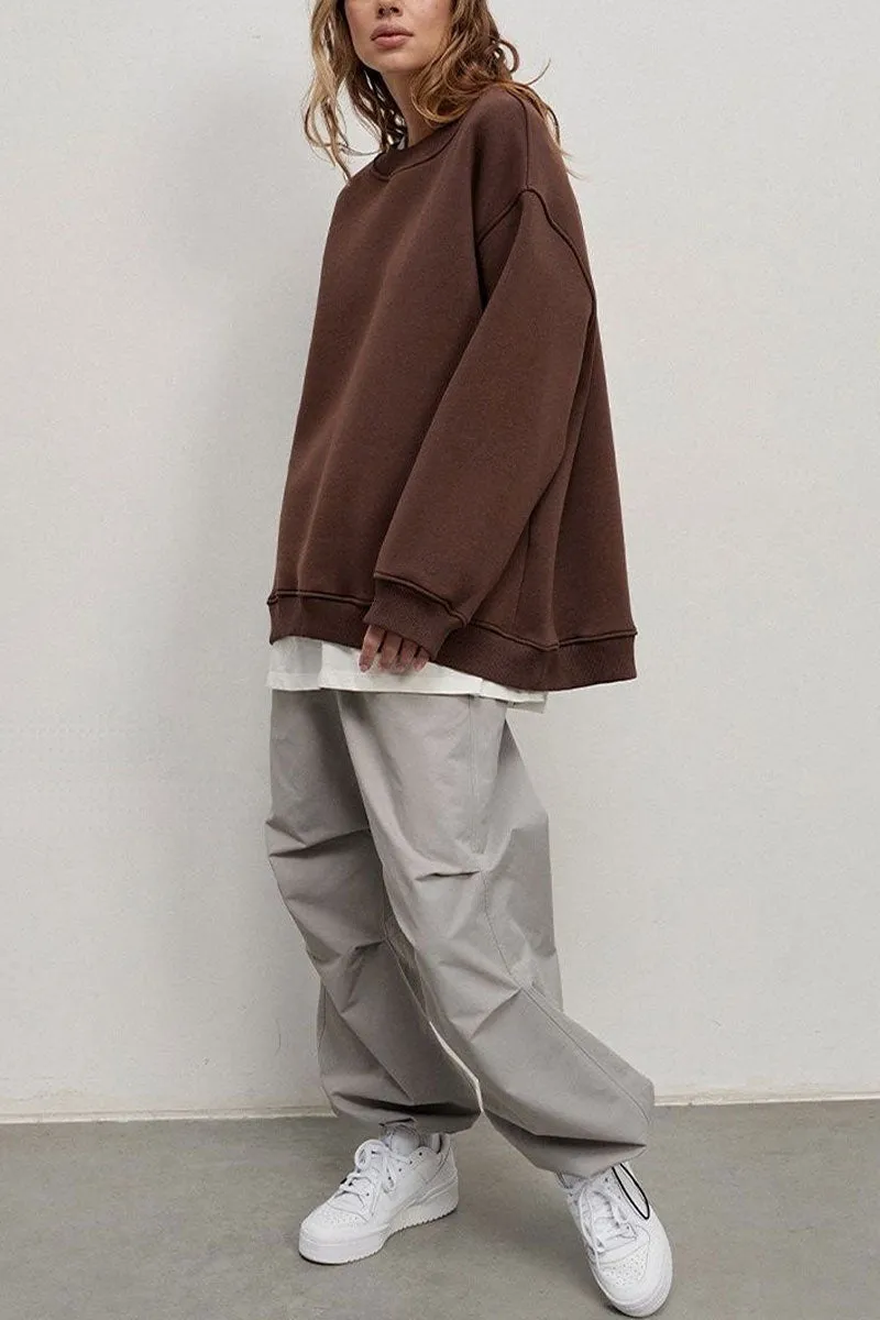 WJ0195 Fleece Oversized Sweatshirt