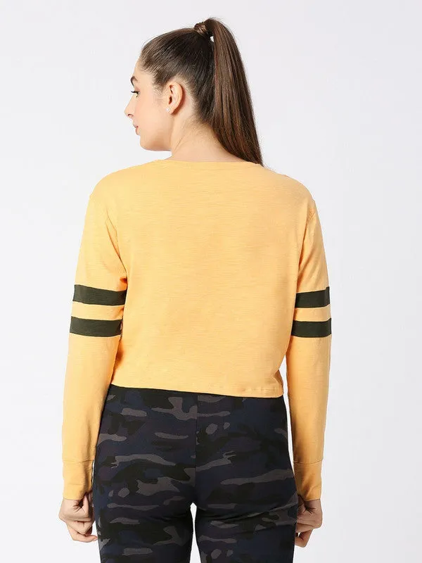 Women Brown Loose Fit Printed T-Shirt - Boundless Top-RG