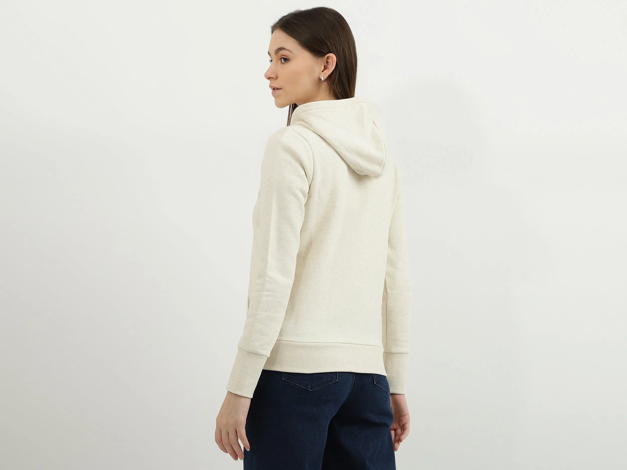 Women Typography Hooded Neck Sweatshirt
