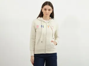 Women Typography Hooded Neck Sweatshirt