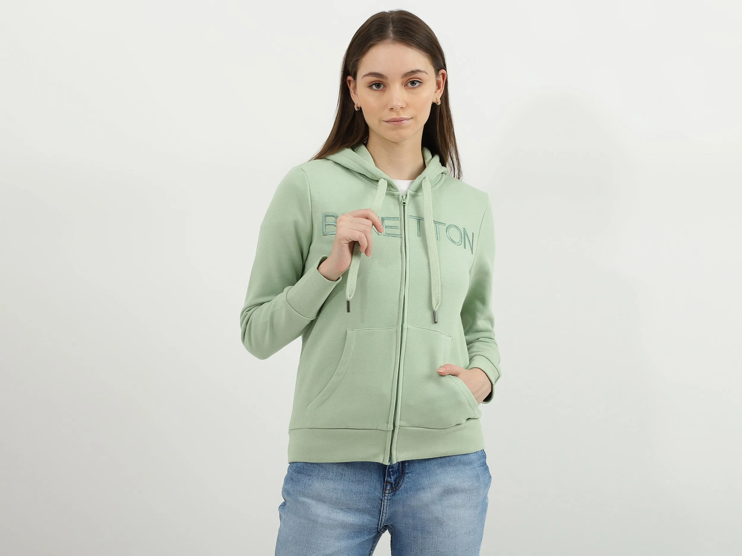 Women Typography Hooded Neck Sweatshirt