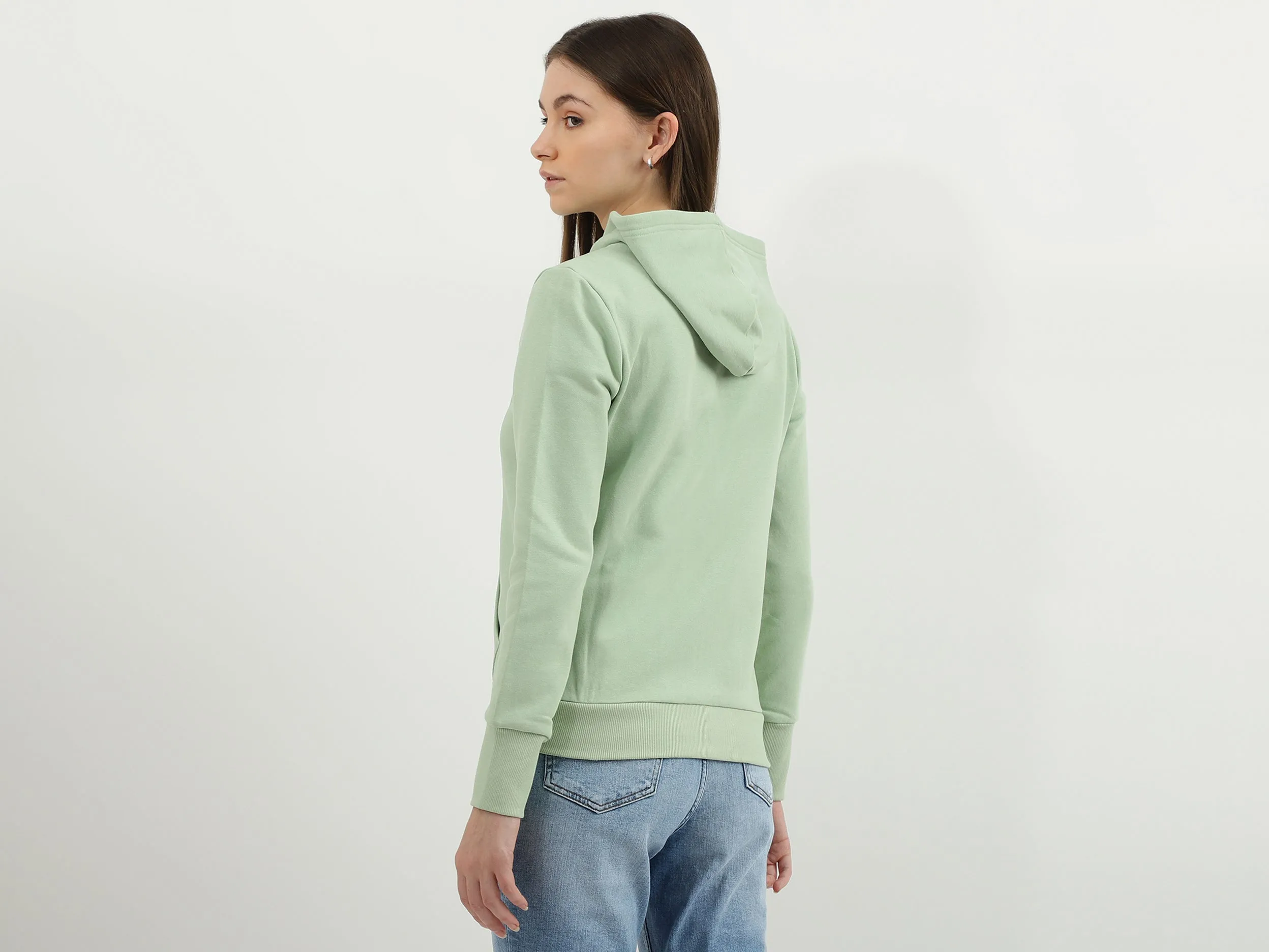 Women Typography Hooded Neck Sweatshirt
