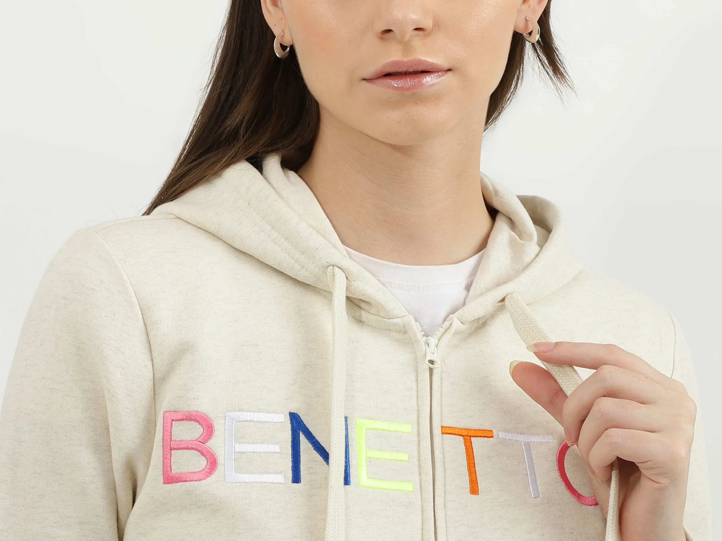 Women Typography Hooded Neck Sweatshirt