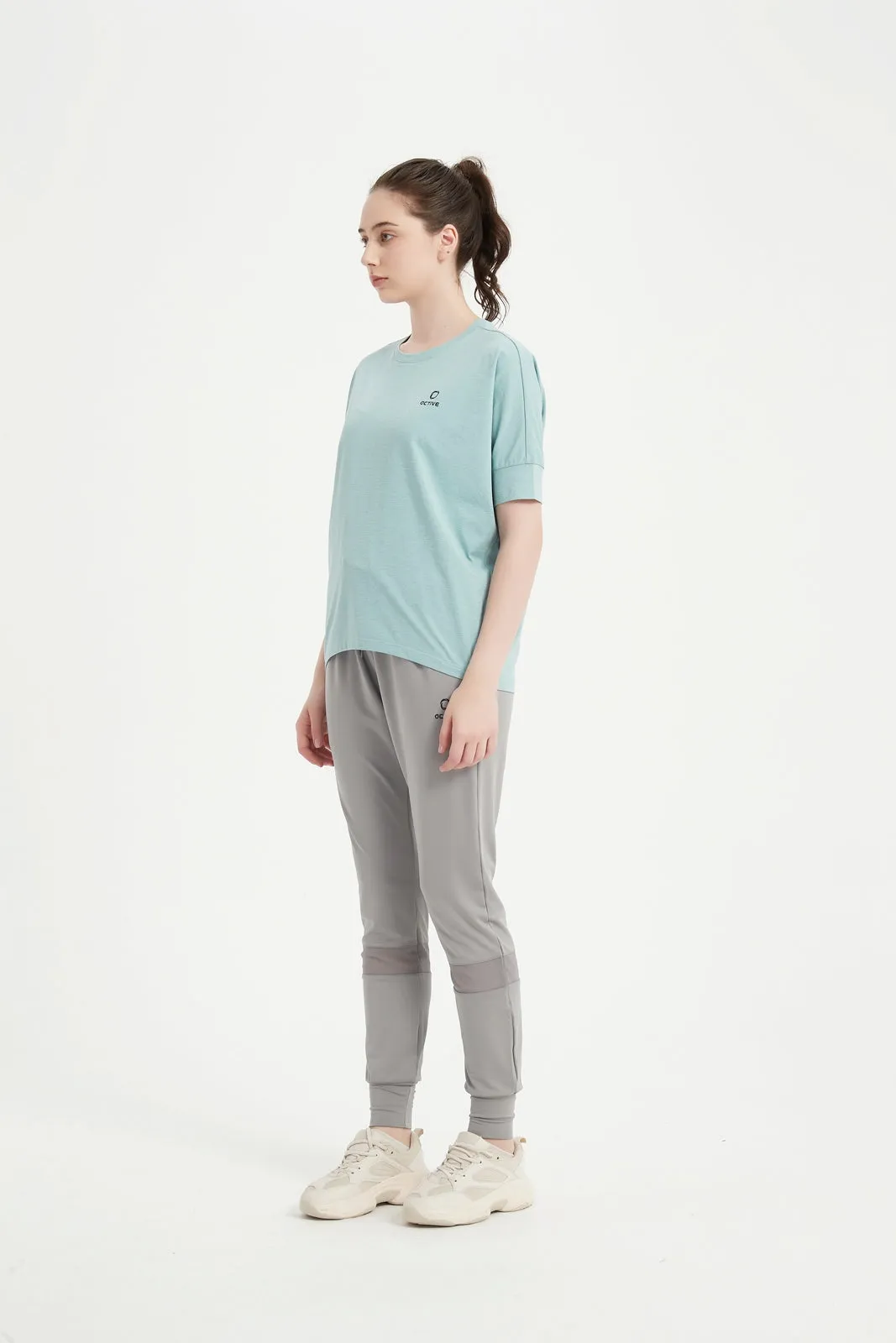 Women's Dolman Half Sleeved Crew Neck Tee