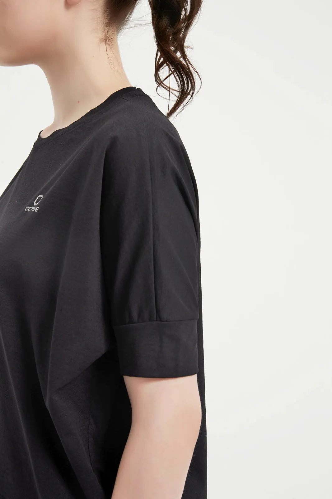 Women's Dolman Half Sleeved Crew Neck Tee