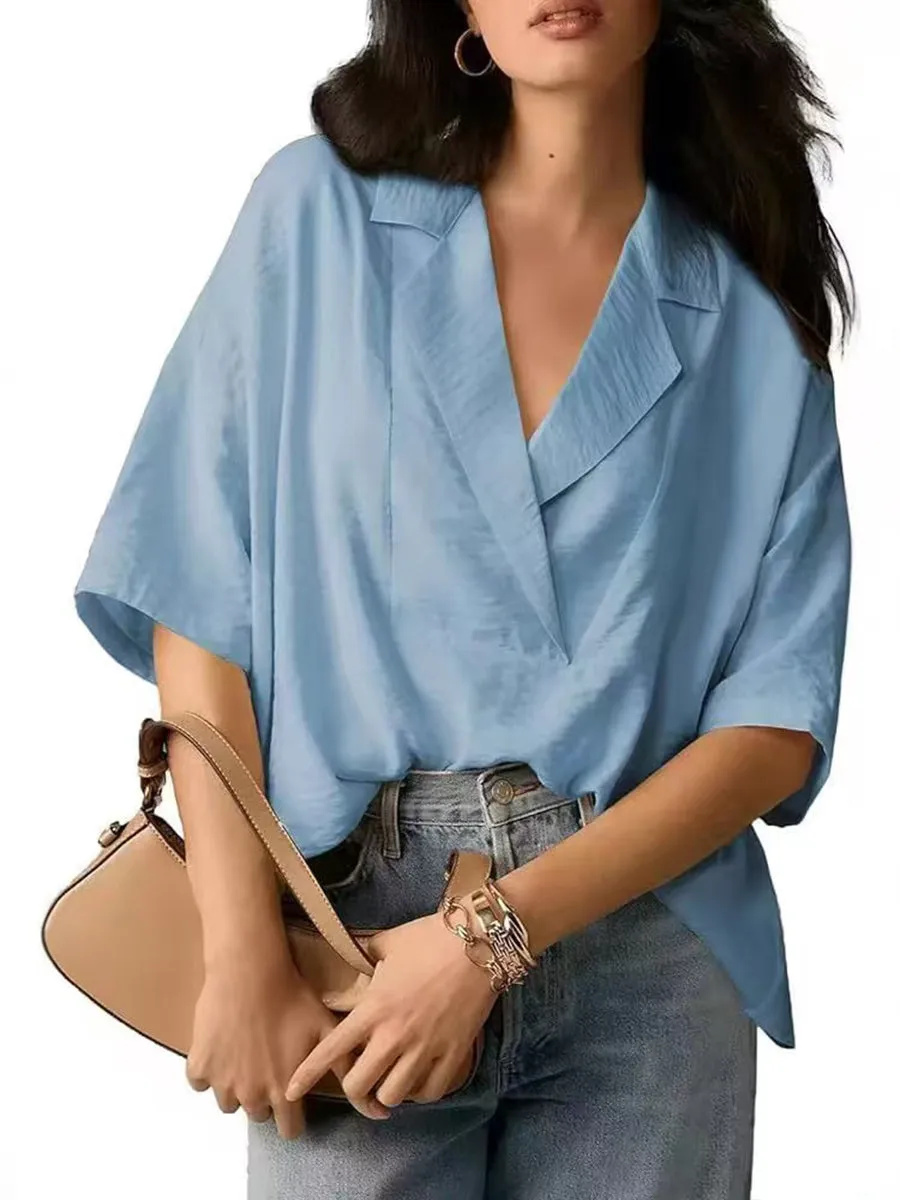 Women's Loose Lapel Casual Shirt