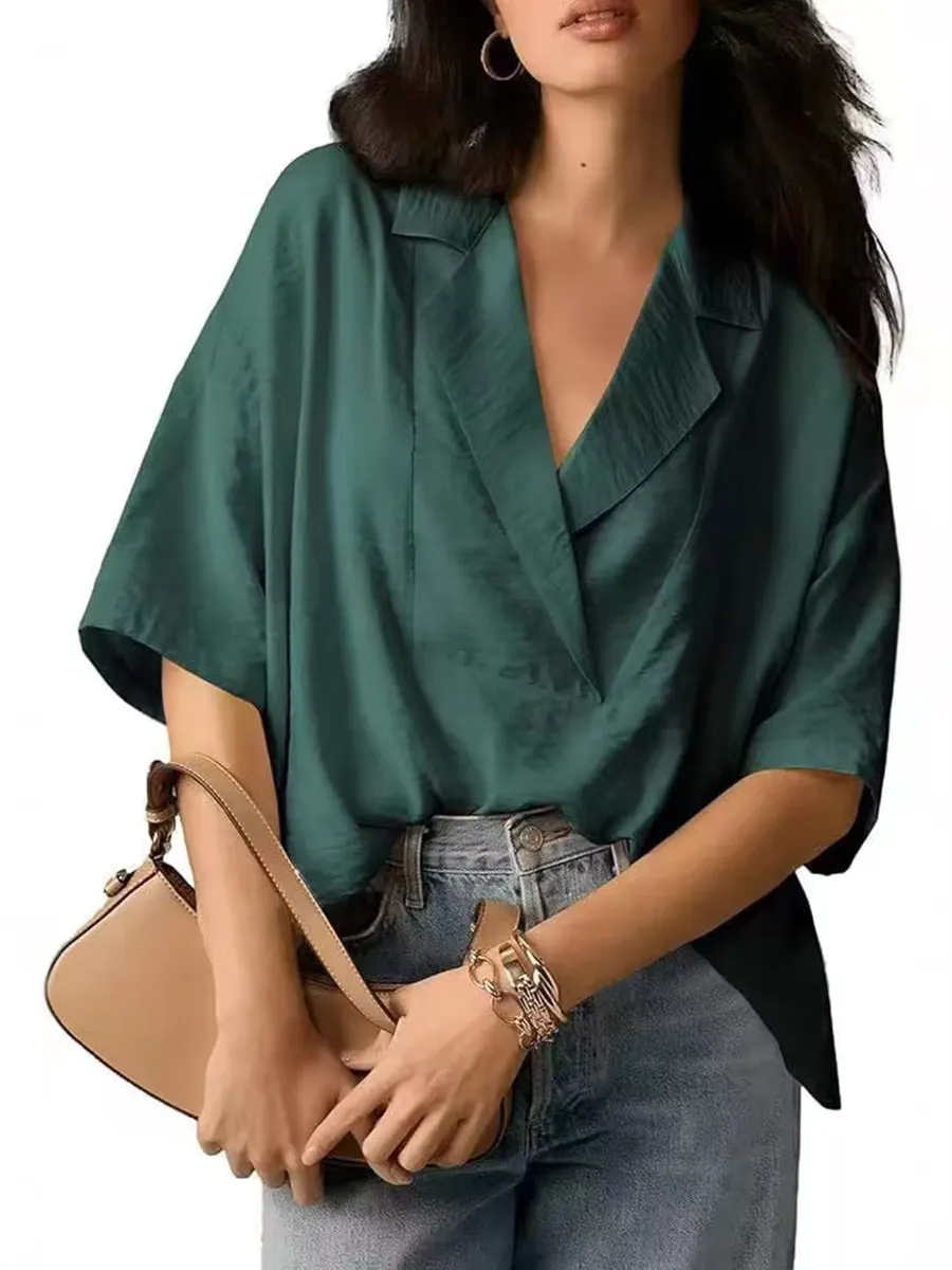 Women's Loose Lapel Casual Shirt