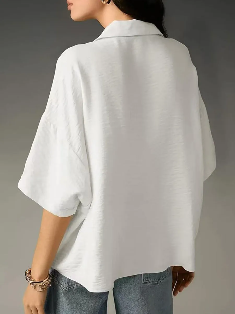 Women's Loose Lapel Casual Shirt