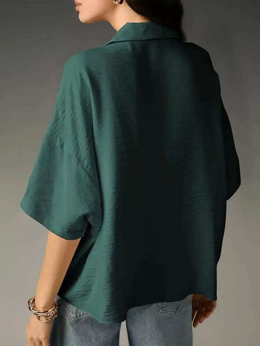 Women's Loose Lapel Casual Shirt