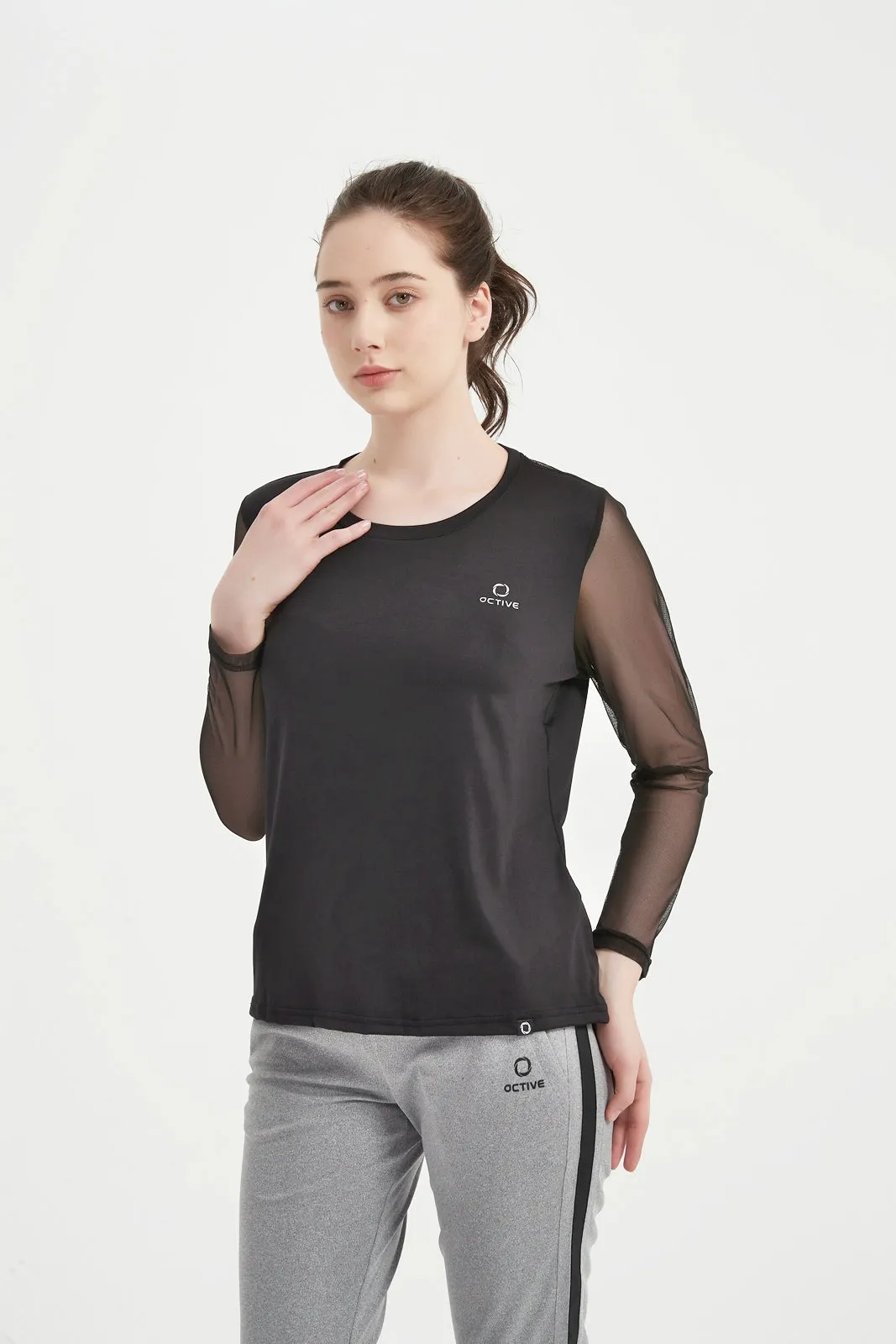 Women's LS Scoop Neck Raglan Tee