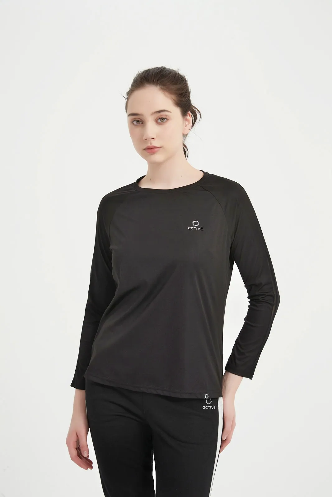 Women's LS Scoop Neck Raglan Tee