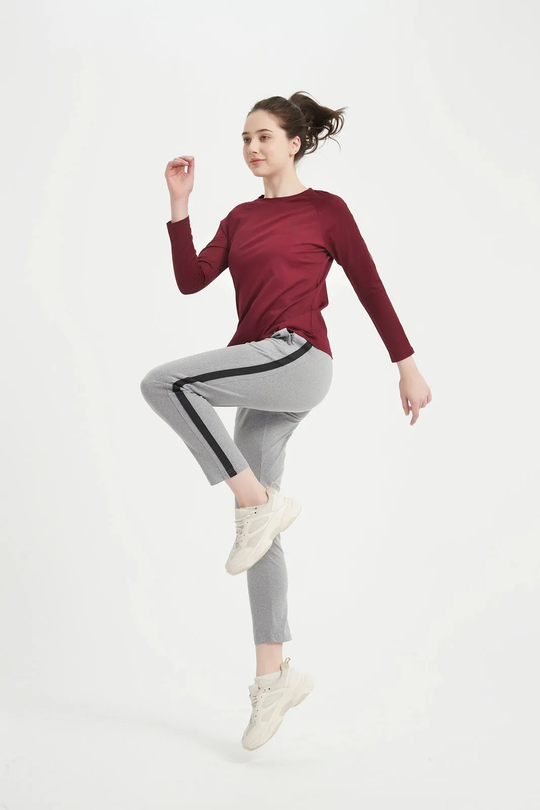 Women's LS Scoop Neck Raglan Tee