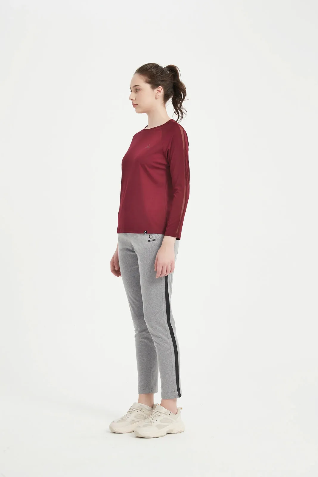Women's LS Scoop Neck Raglan Tee