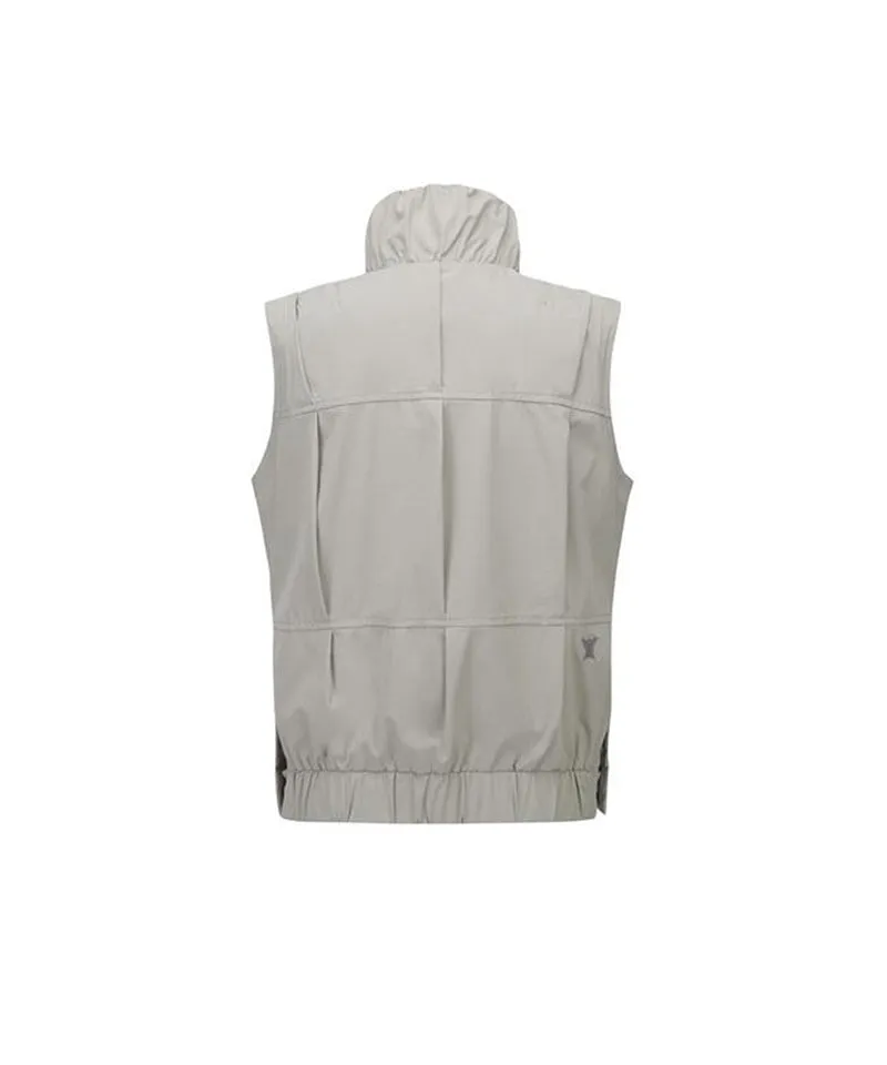 Women's Pleats Point Vest  - Light Beige