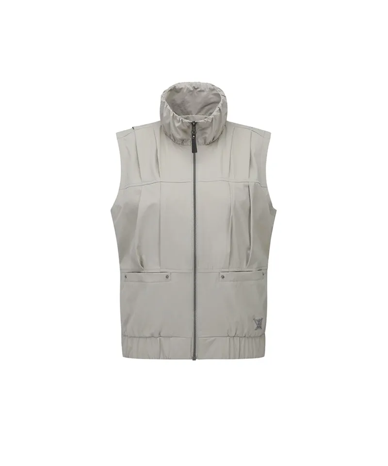 Women's Pleats Point Vest  - Light Beige