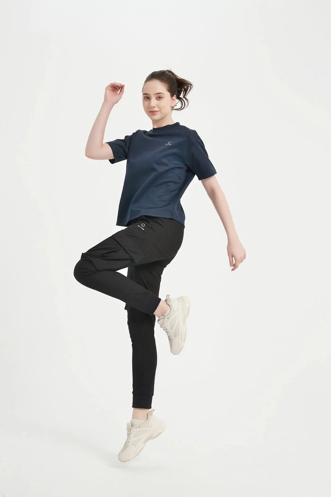 Women's Short Set In Sleeve Crew Neck Tee