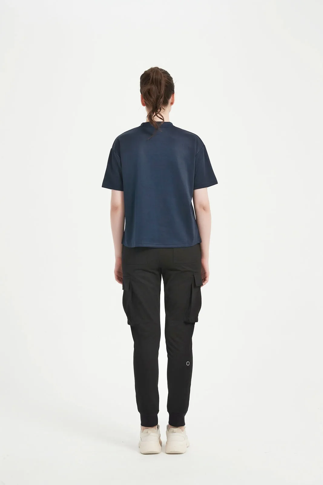Women's Short Set In Sleeve Crew Neck Tee