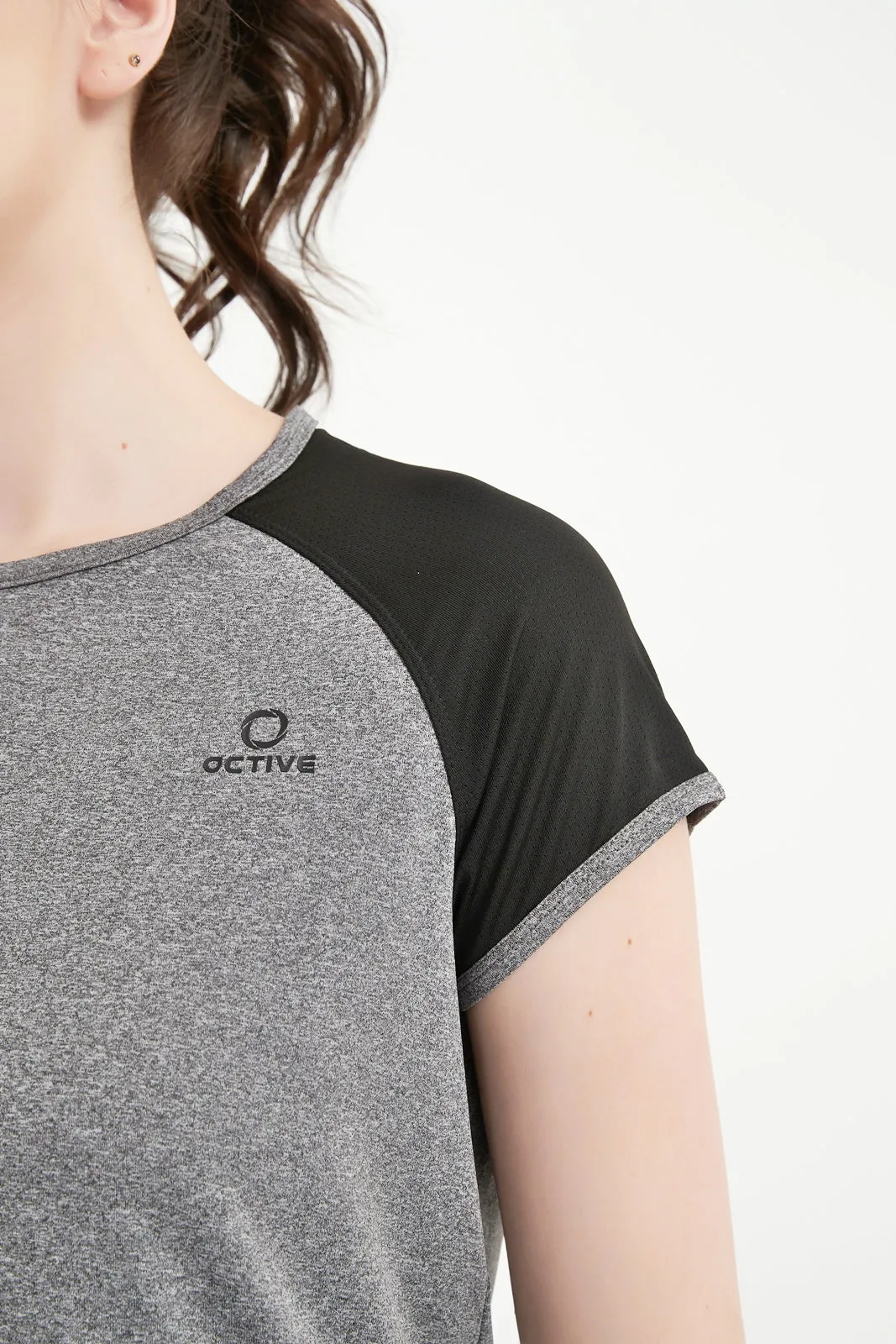 Women's Short Set-In Sleeve Crew Neck Tee