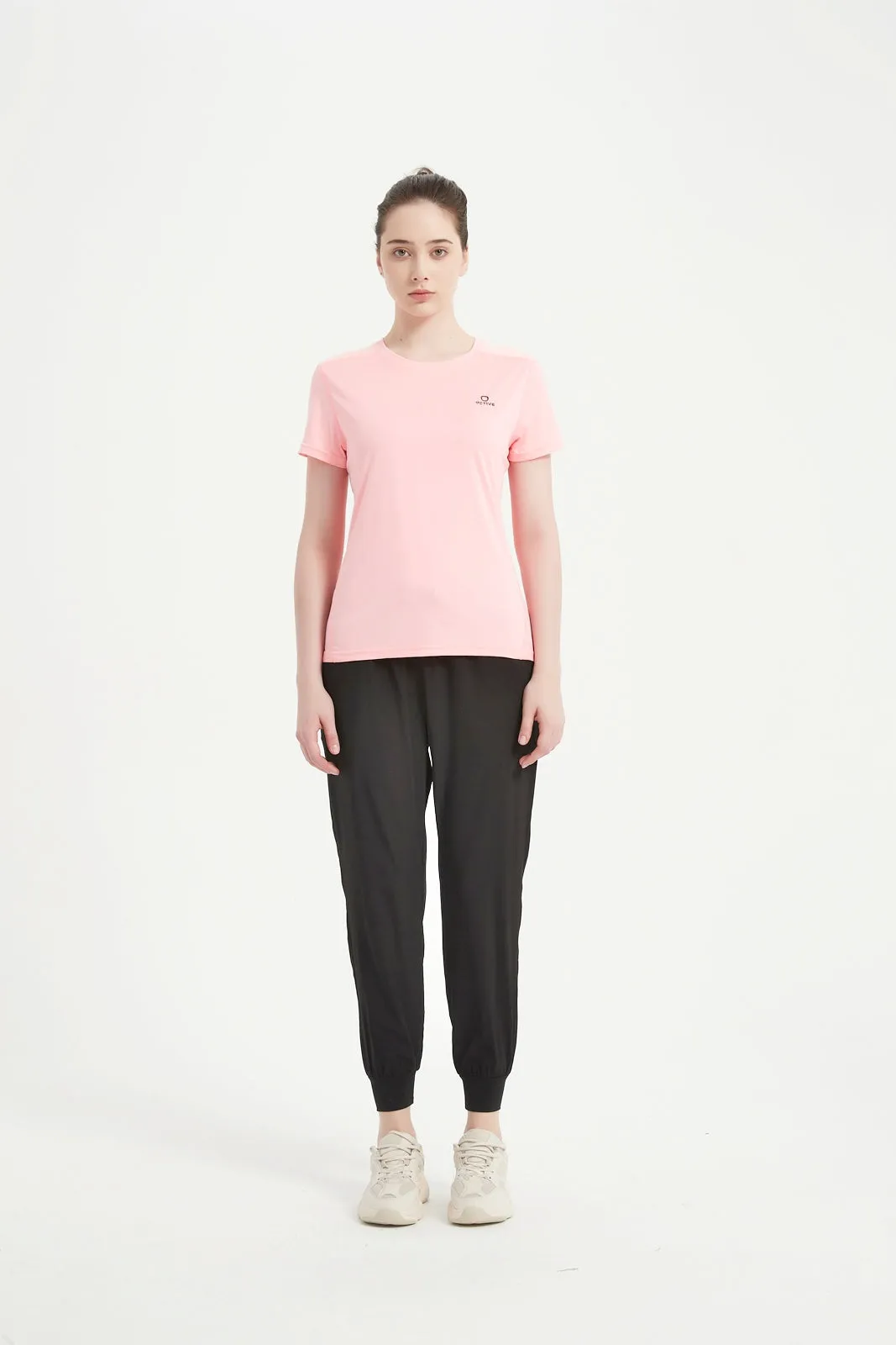 Women's Short Sleeved Printed Mesh Tee