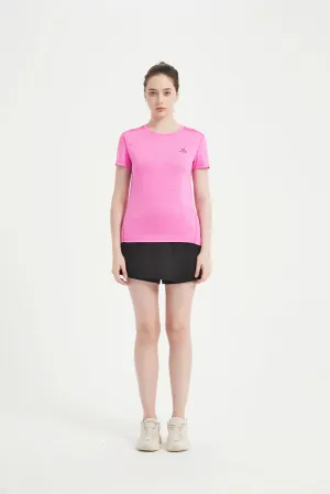 Women's Short Sleeved Printed Mesh Tee