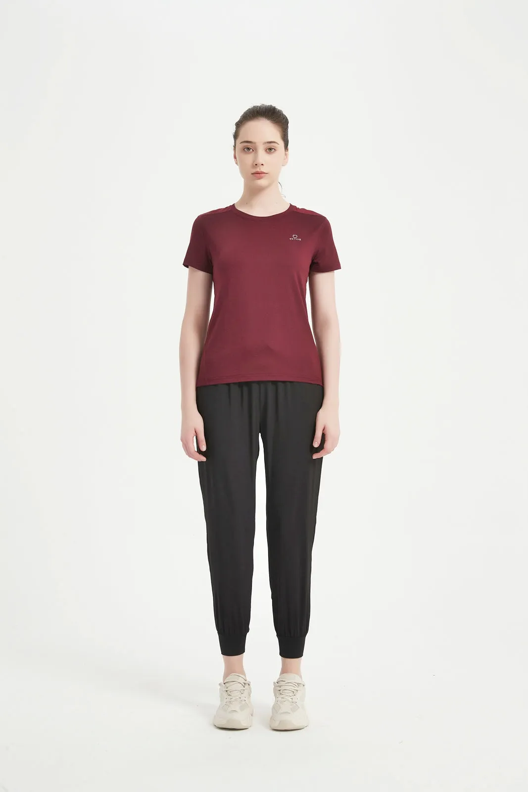Women's Short Sleeved Printed Mesh Tee