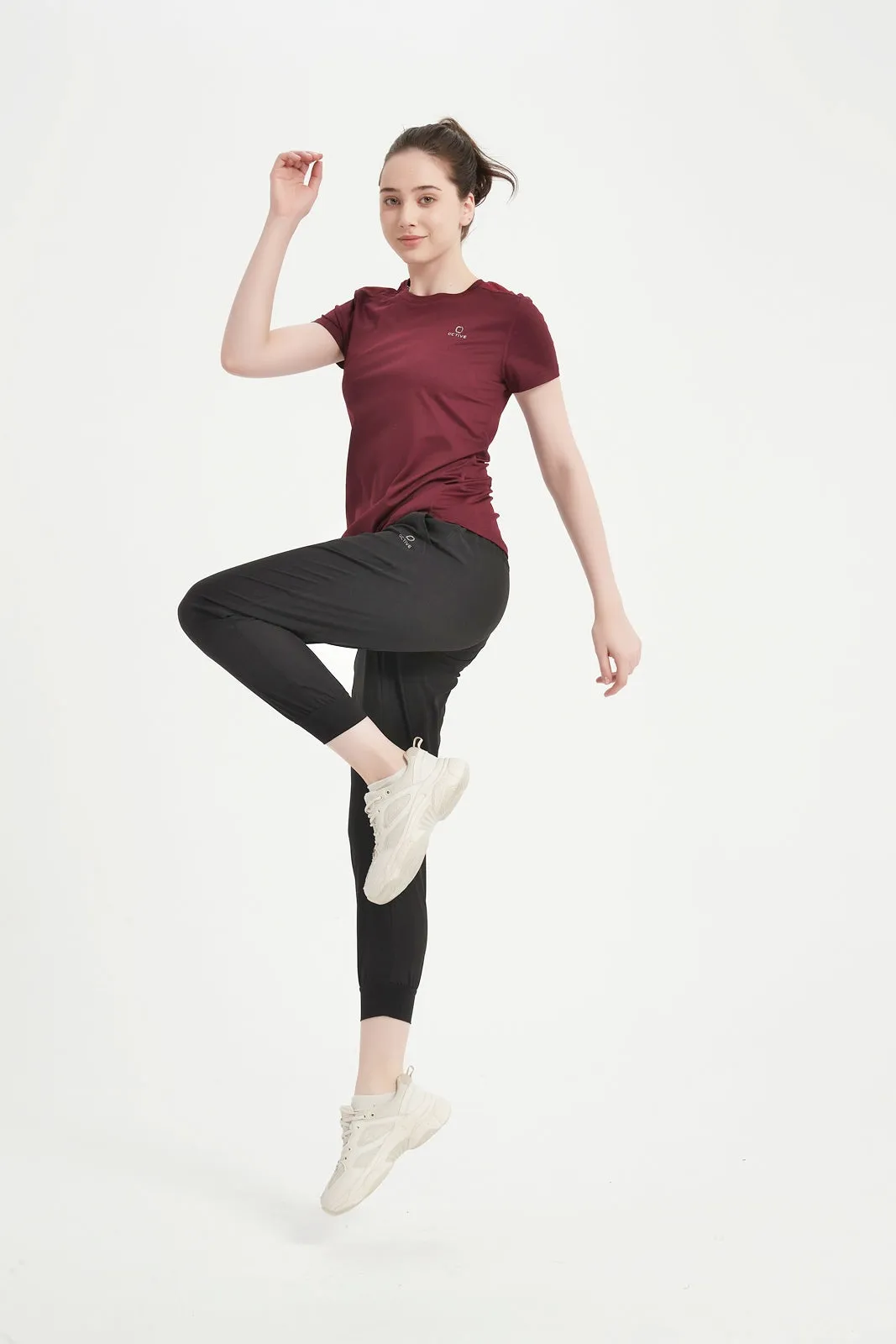 Women's Short Sleeved Printed Mesh Tee