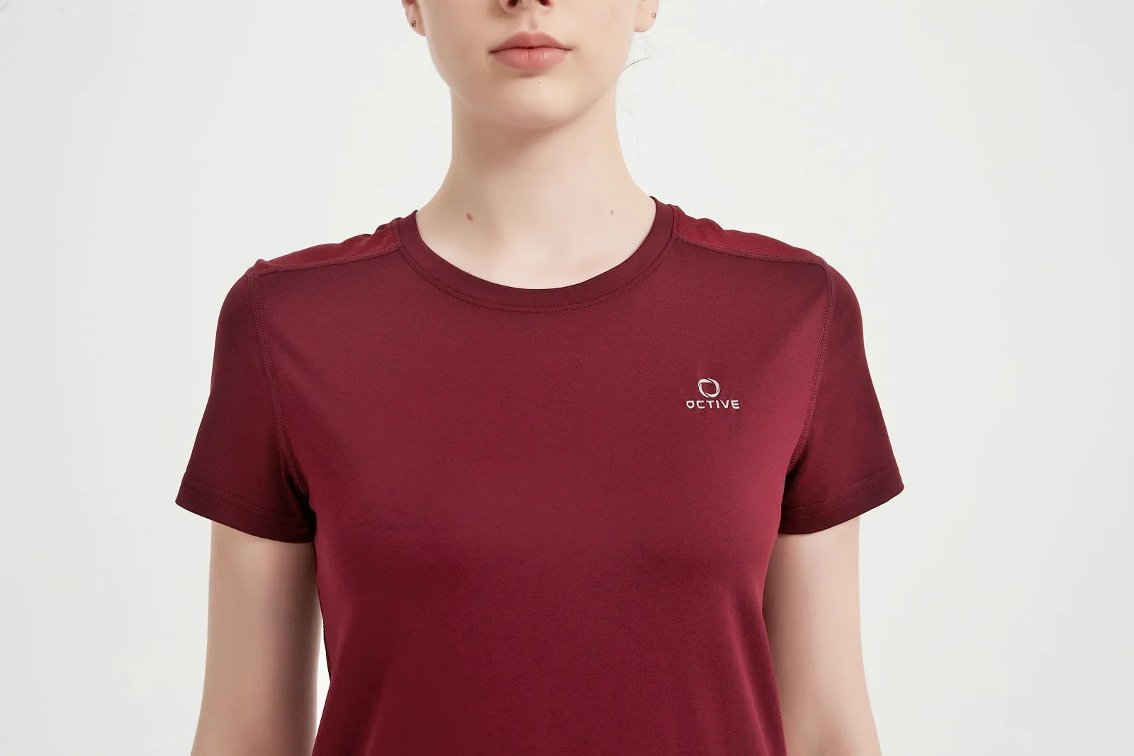 Women's Short Sleeved Printed Mesh Tee