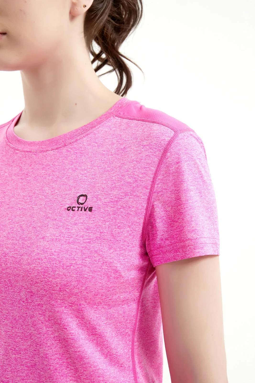 Women's Short Sleeved Printed Mesh Tee