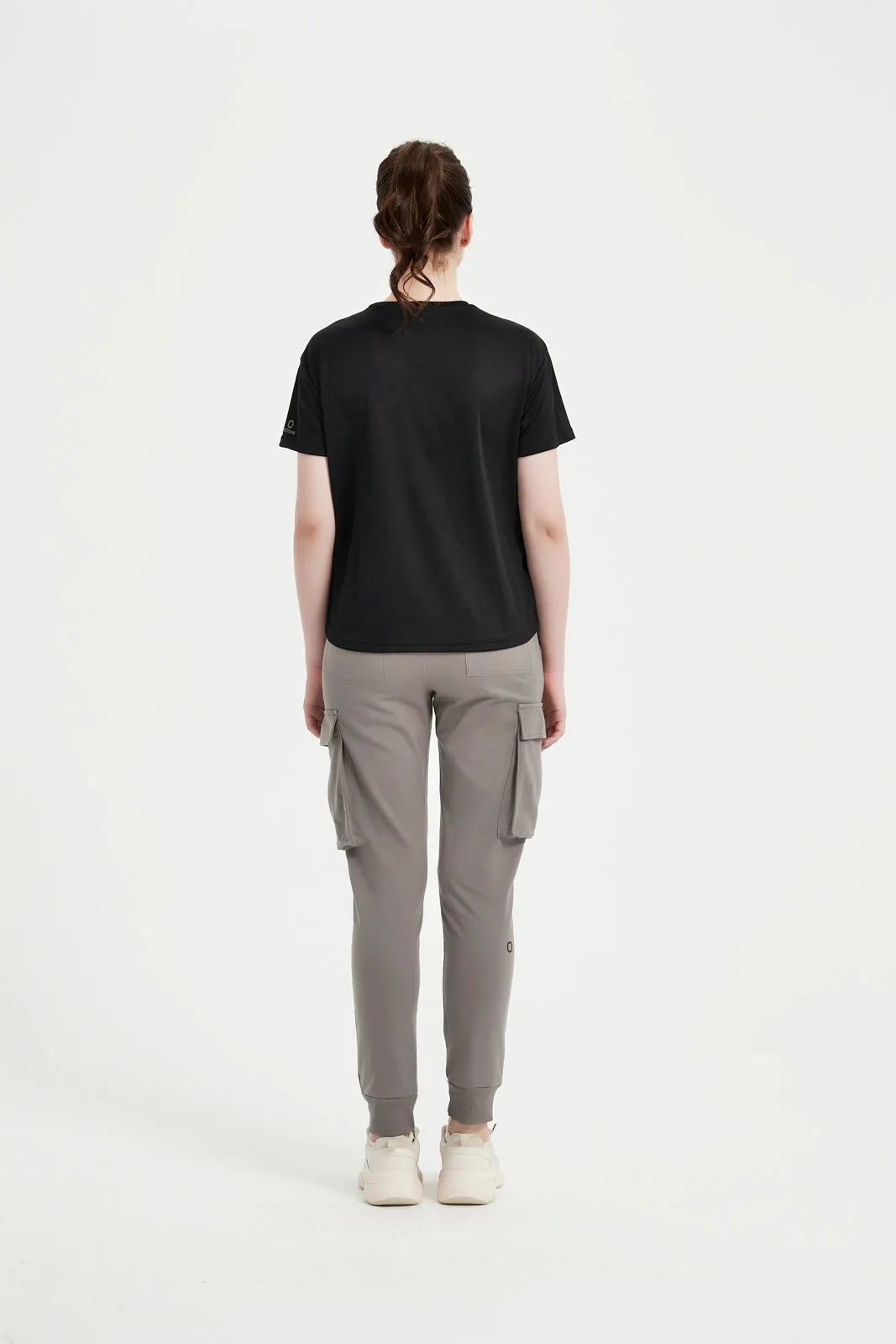 Women's SS Chest Printed Crew Neck Tee